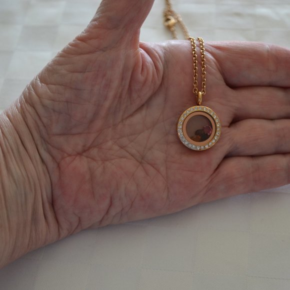 South Hill Designs 19" Rose-gold Tone Crystal Locket - Picture 3 of 9